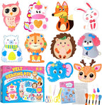 Funtopia Sewing Kit for Kids, 10 Easy DIY Projects of Stuffed Animal with Guiding Book, Beginners Sewing Toys and Birthday Gift for Girls Boys, Felt Arts and Crafts for Kids Ages 5-8 8-12