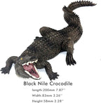 FUNSHOWCASE African Jungle Animals Toy Nile Crocodiles Figure Realistic Plastic Figurine Playset Lot 2-Piece