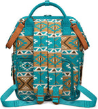 Wrangler Aztec Backpack Multifunction Baby Travel Bag with Changing Pad, Stroller Straps and Pacifier Case WG2204-91103TQ