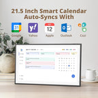 Dragon Touch 21.5" Digital Calendar Chore Chart – 1080P Full HD Interactive Touchscreen, Smart Family Planner, Hearth Display Digital Calendar Wall & Desk Mountable for Seamless Scheduling Black