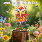 JOJO&Peach Flower Owl Animal Building Toys for Adults & Teens, A Floral Bird Model Kit for The Home Decor & Office Display, Botanical Collection Birthday Gift for Women Girls Aged 10+ (1309 Pieces)