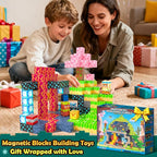 Soyee Magnetic Blocks 100 PCS Building Toys for Ages 4-8 9-12 3-5 Forest & Mine Theme Magnet Building Cubes STEM Sensory Toys for Kids Ages 3 4 5 6 7 8 9 10 11 12 Year Old Boys Girls Birthday Gifts