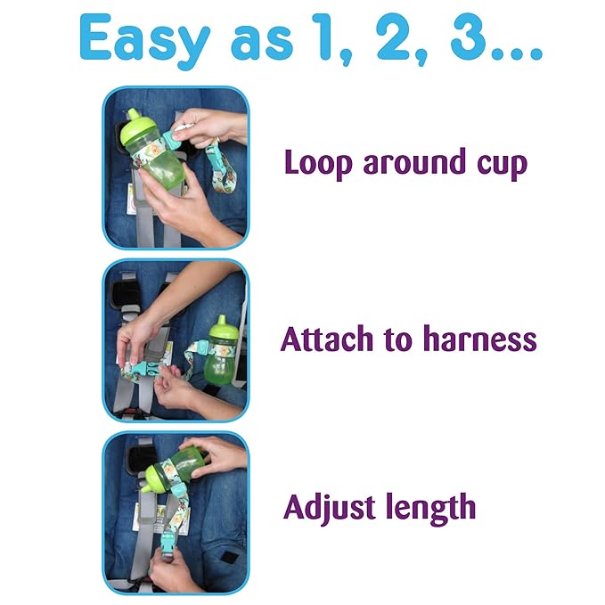 PBnJ Baby SippyPal Sippy Cup Holder Strap Leash Tether (Green Camo 2-Pack)