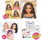 Sticker Stylish Dress up Jewelry. Sticker Activity Book for Kids. Learn Girls Fashion Design with Stickers and Guides for Kids 5 and up with 250+ Reusable Stickers. Gift for Girls