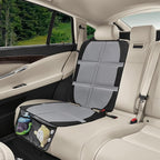 Car Seat Protector, 2 Pack Baby CarSeat Covers with Mesh Pockets & Non-Slip Backing 600D Durable Seat Protectors Under Car Seat for Baby(Gray, Large)