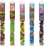 PLUS PLUS Building Block Playset Kit, Themed Figures 3D Puzzle, Fun Stem Toys for Kids, 350 Mini Interlocking Pieces - 5 Tube Bundle, Dinosaur