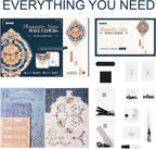 ROKR 3D Puzzles for Adults Vintage Wooden Pendulum Clock Kits 12", Mechanical Building Model Kits DIY Wall Clock Hobbies for Adults Home Decor Gifts for Teens