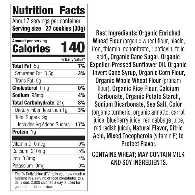 Annie's Homegrown Organic Birthday Cake Whole Grain Bunny Graham Snacks, 7.5 oz (Pack of 12)