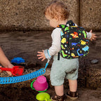 Accmor Toddler Backpack Leash, Cute Kids Backpack with Anti Lost Wrist Link, Mini Child Backpack Leash Baby Walking Harness for Travel, Small Dinosaur Backpack Tether for Boys Ages 1-3