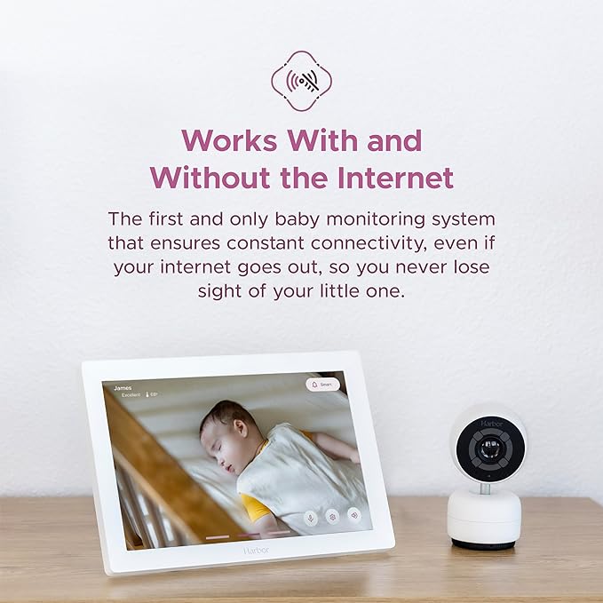 Smart Baby Monitor with 10” Tablet - The Most Reliable Way to Monitor Your Baby with or Without Internet - Private & Secure - Travel Friendly - Supports 2+ Cameras - Lifetime Membership