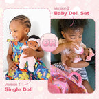 OUOZZZ Black Baby Doll for 1 Year Old Girl Gifts - First African American Baby Dolls Toys for Girl Birthday Christmas Plush Gift for Toddler 10"