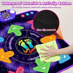 Dance Mat Toys for 3-12 Year Old Girls Boys, Dance Pad with Light Up 8-Buttons & Bluetooth, Music Dance Game with 7 Game Modes, Christmas Birthday Gifts for 3 4 5 6 7 8 9 10+ Year Old Girls Boys