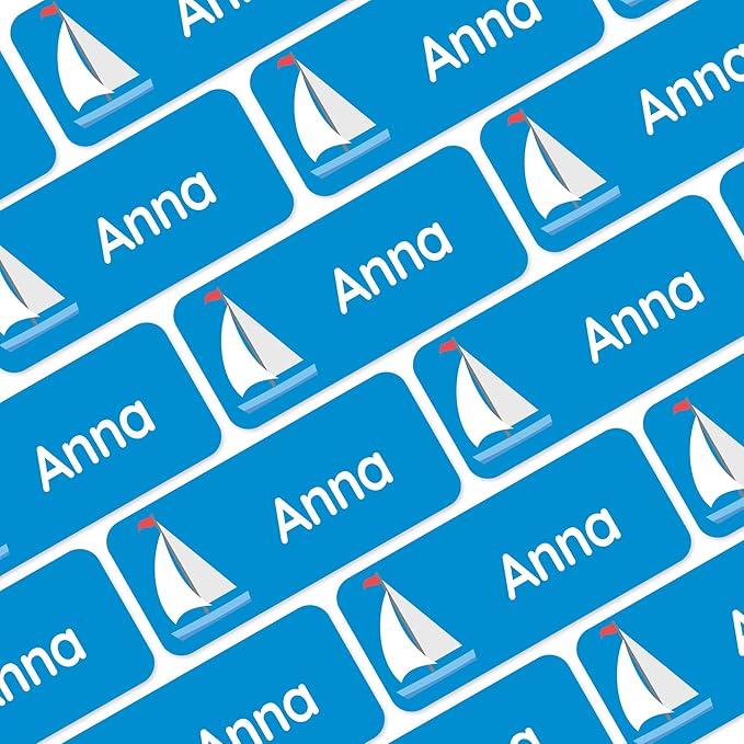 Personalized Name Labels for Kids (120) – Custom Waterproof & Durable Stickers for Clothing, Daycare, Office & School Supplies - Sports