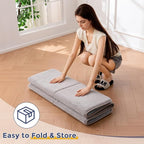 MAXYOYO 1.2" Thick Baby Play Mat for Floor, 36"x60" Foldable Playpen Mat, Tummy Time Foam Mats Ultra Soft Support, Padded Carpet with Non-Slip Backing for Infant,Kids and Toddler Crawling, Grey