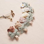 Hair Clips for Girls with Bows Flower,10 pc 2" Fully Lined Alligator Clips and Barrettes,Handmade Hair Accessories for Baby Toddler Young Kids School Age Girls Gifts