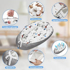 Baby Lounger - Breathable & Soft Baby Nest, Portable and Lightweight Tummy Time Lounger for Home and Travel, Ideal Newborn Babies Essentials Baby Shower Gifts