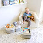 NaturalCozy Storage Cubes 9”x9”x7”Cotton Rope Woven Baskets for Organizing 3-Pack | 9 Inch Cube Storage Bin | Small Basket for Shelf Nursery, Pantry, Decorative Plant, Bathroom Closet, Toy Gift