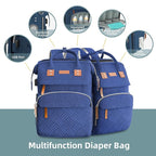 Diaper Bag Backpack, Large Diaper Bag, Multifunctional Diaper Bag, Baby Bag, Navy Blue