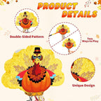 WERNNSAI Thanksgiving Turkey Pinata - Fall Autumn Decorations Gentle Turkey Pinata Orange Thanksgiving Party Games Autumn Decorations for Home Fall Festival Party Favors with Blindfold