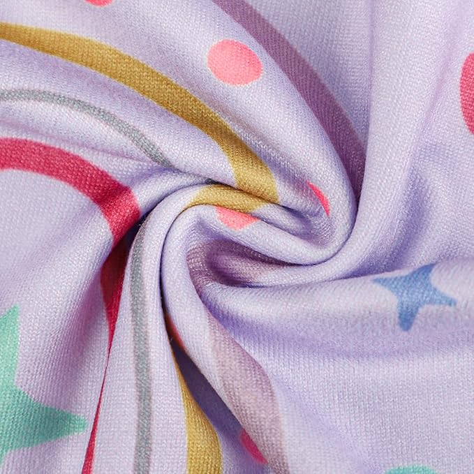 Nursing Pillow Cover, Removable Nursing Covers for Breastfeeding Pillows, Stretchy and Soft Fit for Baby Girls Boys Newborn, Purple Rainbow (Only Cover)