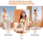 Upgranded Pregnancy Belly Band, Belly Support Belt for Pregnant Women with Adjustable Straps, Back Support, Waist Support Belt for Pregnancy (Orange, Large)