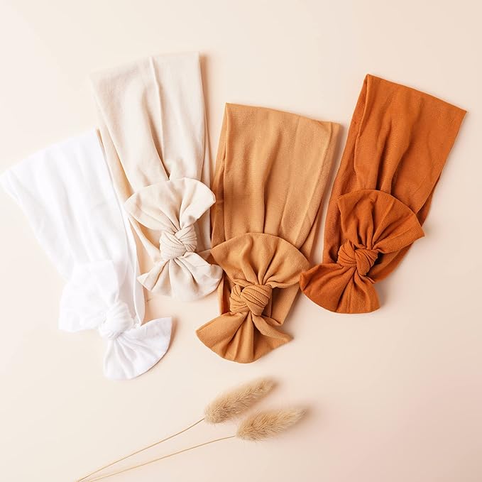 Jesries 22 PCS Baby Headbands Soft Nylon Hairbands with Bows Girls Hair Accessories for Newborn Infant Toddler Kids Handmade