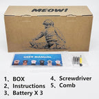 Blinks, Meows & Purrs Realistic Stuffed Cat Interactive Companion Robot Pets 14"