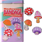 BioSwiss Bandages, Mushroom Shaped Self Adhesive Bandage, Latex Free Sterile Wound Care, Fun First Aid Kit Supplies for Kids and Adults, 50 Count