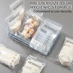600 Count Breastmilk Storage Bags 7oz Breast Milk Bags for Breastfeeding Self Standing Breastmilk Storing No Leak Double Seal Freezer Storage for Refrigeration and Freezing(Gray)