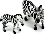 FUNSHOWCASE African Jungle Animals Toy Zebras Figure Realistic Plastic Figurine Playset Lot 2-Piece