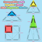 Magnetic Tiles Mini Travel Toddler Set, Magnetic Blocks Building Kids Toys & Games, Montessori Preschool Classroom Must Haves Educational Learning Sensory Toys for 3+ Year Old Boys Girls Birthday Gift