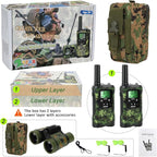 Walkie Talkies for Kids Toys for Boys Aged 5+ Outdoor Toys 2 Way Radio 22 Channel 3 Miles Range for Camp Hunt Adventure Game Birthday 6 7 8 9 10 Year Old Boys Gifts (Green)