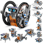 13-in-1 Solar Robot Toys for Ages 8 9 10 11 12 Year Old Boys Girls, STEM Science Kits for Kids Age 8-12, Building Experiments Robotics Kit STEM Projects for Kid Christmas Birthday Gifts (Gray)