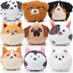 Libima 9 Pcs Mini Stuffed Animals Keychains 3.15 Inch Small Plush Cute Ornaments Bulk Toys for Baby Shower Birthday Party Decors Gift Bags Fillers Halloween Christmas Basket Stuffers(Puppy)