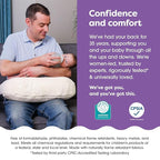 Boppy Nursing Pillow - Ergonomic Bottle & Breastfeeding Pillow with High, Firm, Large Area, Water-Repellent Cushion with Washable Cover; Baby Safety Alliance Verified - Oatmeal Boucle