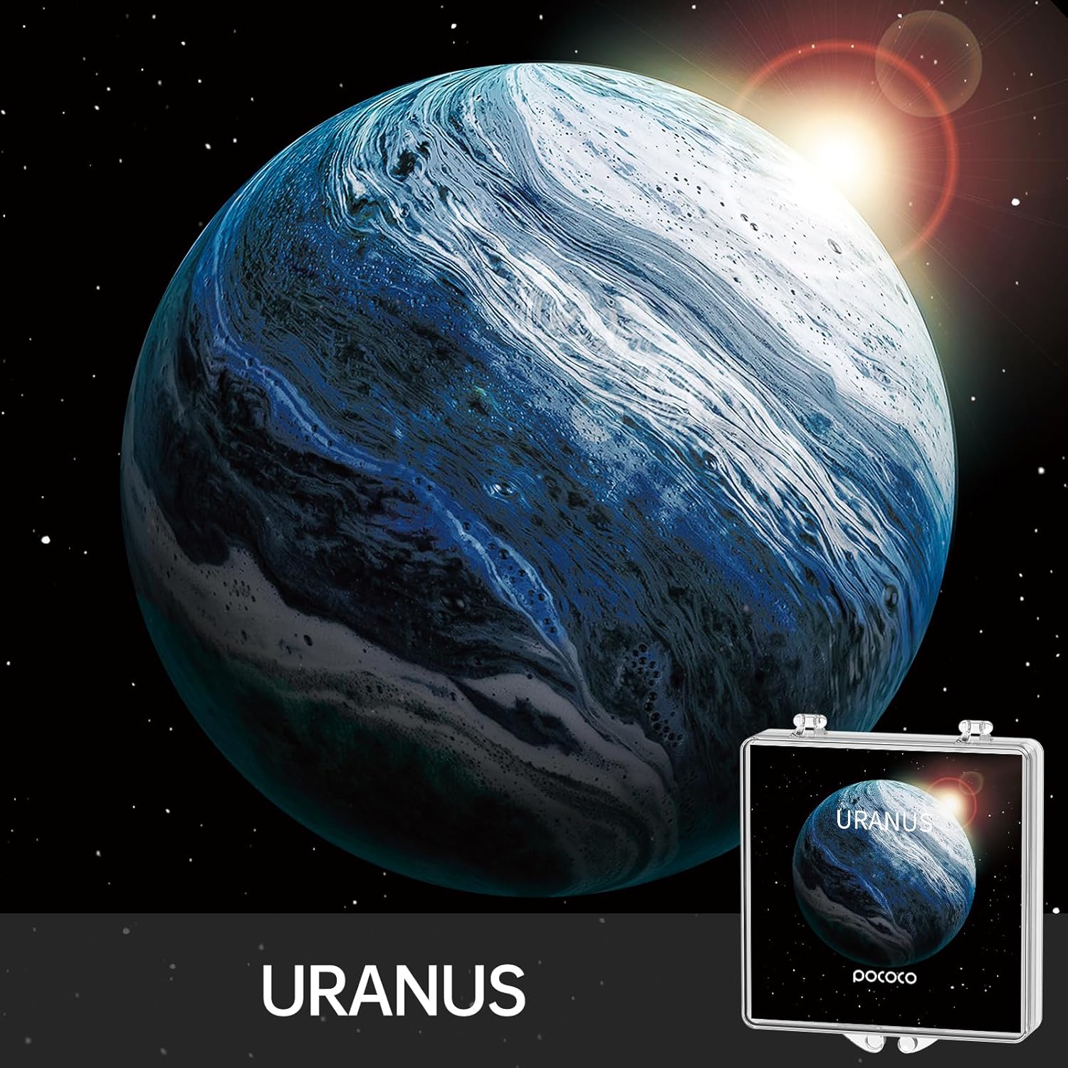 POCOCO Immersive Planet Series Galaxy Star Projector Night Light Discs: Realistic Galaxy Patterns, 5K Ultra HD, 96% Light Transmission, High Brightness - 8-Piece Pack (Projector Not Included)