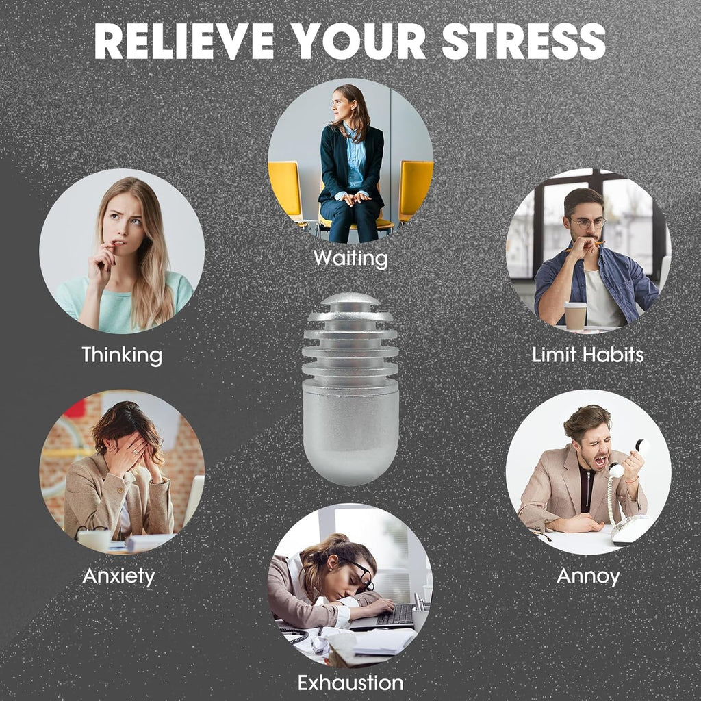 Fidget Toys Fidget Clicker Magnetic Metal Capsule Fidget Toys Fidget Slider, EDC Fidget Toy for Adults Teens, ADHD Anxiety Stress Relief Toys, Gift for Boyfriend, Husband and Father (Silver)