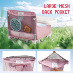 Tiny Marvels Portable 3-in-1 Baby Booster Seat – Cozy Floor Seat, Feeding Seat with Tray, Toddler Booster – Compact, Foldable, Safe with Child Safety Belt Carry Bag – Perfect for Travel & Family Time