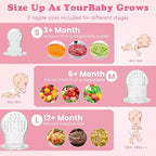 WAJIAYON Baby Fruit Feeder Pacifier | Infant Food Feeder Pacifier & Baby Food Dispensing Spoon | Mesh Fresh Fruit Teethers for Babies | Infant Teething Feeders Shower Gifts for Boys and Girls(Blush)