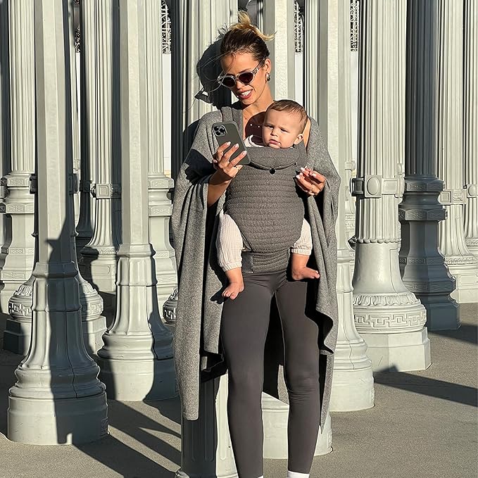 Bumpsuit Baby Carrier for Men Women Newborn to Toddler (7-45 lbs), Ergonomic Face-in & Face-Out Quilted Shell Baby Wearing Carrier with Pockets and Padded Cross Over Back Straps