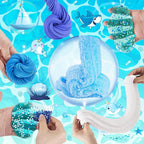 6 Packs Slemes, Blue Slime Kit - Cloud Slime kit for Boys Girls Ages 8-12, for Kids Slime Set Party kit Goodie Bag Stuffers, 4 5 6 7 8 9 10 Year Old Girl Birthday Gift Cute Stuff