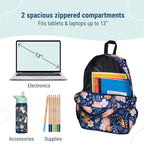 Wildkin 15-inch Kids Backpack – Durable, Padded, Adjustable for School & Travel - Wildflower Bloom