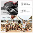 DEERC D20 Mini Drone for Kids with 720P HD FPV Camera Remote Control Toys Gifts for Boys Girls with Altitude Hold, Headless Mode, One Key Start Speed Adjustment, 3D Flips 2 Batteries, Red