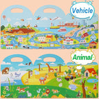 4 Sets Sticker Books for Toddlers 2-4 Years, 122 Pcs Puffy Stickers for Kids, 3D Sticker Books for Toddlers 1-3, Toddler Airplane Travel Essentials for Kids