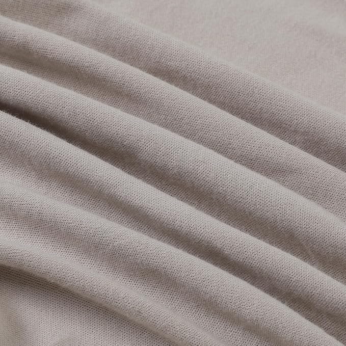 Onacosht 100% Organic Cotton Nursing Pillow Cover Soft Breathable Jersey Feeding Pillow Slipcover Fits Standard Infant Nursing Pillow for Baby Boy and Girl, Fog