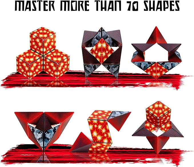 Shashibo Battle Shapes Magnetizing Puzzle Game – Play Solo or with a Friend - Challenging Shape Shifting Box Game for Adults & Kids Ages 8+ with Puzzling Twists and Turns by Fun in Motion Toys