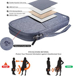 RFID Family Passport Wallet Holder Waterproof, Travel Document Organizer Credit Card Clutch Bag for Men Women