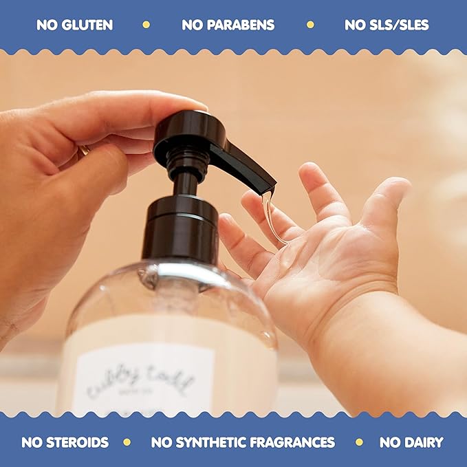 TUBBY TODD Bubble Bath for Kids, Toddlers & Babies - Hypoallergenic, Non-Irritating Sensitive Skin Bubble Bath - 2 Pack, 25 fl oz & 8 fl oz - Lavender Rosemary