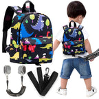 Accmor Toddler Leash Baby Dinosaur Backpack Harness with Anti Lost Wrist Link, Cute Mini Child Daycare Bag with Tether Hold Kids Close While Outdoor Walking for Baby Boys Girls