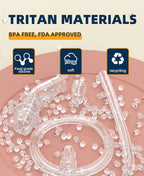 Bunnytoo Baby Sippy Cup with Weighted Straw for Infants 6-12 Months, 8oz Toddler Drinking with Handles, BPA-Free, Transition Trainer for 1+ Year Old (Purple)